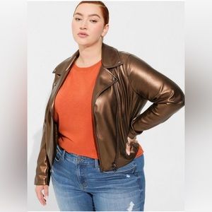 Faux Leather Asymmetrical Moto Jacket